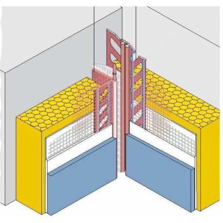 Profilé pour joint de dilatation en façade d'angle