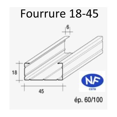 Fourrure pour ossature métallique