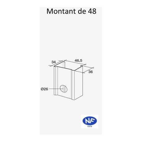 Montant d'ossature métallique