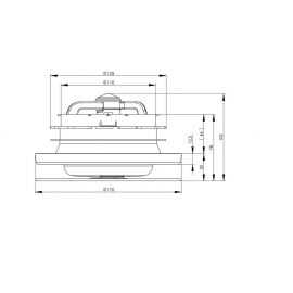 Bouche d'extraction blanche ComfoValve LUNA diamètre 125