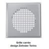 Grille design carrée Zehnder via Torino 125 inox