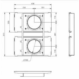 Kit de montage pour 2 CW 420 sur ComfoAirQ 350