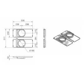 Kit de montage pour 2 CW 520 sur ComfoAirQ 350